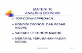 MATERI 10 - ANALISIS EKONOMI - Selamat Datang… PENGARUH PENJELASAN Tingkat Bunga Tingkat bunga ... Tabel 10.1 ... F. dkk., 1998, “Perangkat dan Teknik Analisis Investasi di Pasar