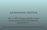 KEAMANAN SISTEM - The Brainstormer | Taufan …€¦ · PPT file · Web view · 2010-02-09KEAMANAN SISTEM ISO 17799 sebagai standar dalam penyusunan dokumen kebijakan ... Prosedur