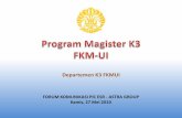 Departemen K3 FKMUI - Tiarasalsabilatoniputri€¢ Menciptakan lulusan yang mempunyai ketajaman analisis dan kemandirian berfikir dalam memahami K3 dari segi akademis maupun segi praktis