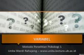 VARIABEL - unita.lecture.ub.ac.idunita.lecture.ub.ac.id/files/2016/09/4.-Variabel-dan-Definisi.pdfGender (1=Male, 2=Female) Frequency in each category Percent in each category Mode