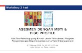 ASESMEN DENGAN MBTI & DISC PROFILE - … · Memahami konsep MBTI dan 16 Tipe kepribadian 2. ... Team Building ... 2.Design Operation Management Blue Print
