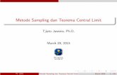 Metode Sampling dan Teorema Central · PDF fileberupa distribusi normal. TJ (SU) Metode Sampling dan Teorema Central Limit March 2016 35 / 52. ... Metode Sampling dan Teorema Central
