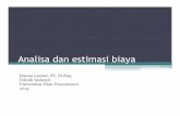 Analisa dan estimasi biaya - dinus.ac.iddinus.ac.id/repository/docs/ajar/LECTURE1_10SEPT_INTRO_HANNA... · Analisa dan estimasi biaya Hanna Lestari, ST, ... • Model-model pasar