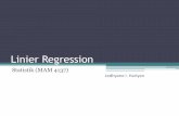 Linier Regression - ledhyane.lecture.ub.ac.id · •Mahasiswa mampu melakukan analisis regresi sederhana dengan menggunakan metode kuadrat galat terkecil. ... Contoh soal Jika diketahui