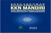 BUKU PEDOMAN KKN MANDIRI - kkn. · PDF fileKuliah Kerja Nyata (KKN) ... BP-KKN ~ 13 B. Hak dan Kewajiban DPL ~ 15 ... LP2M menyelenggarakan seminar proposal KKN