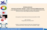 KEBIJAKAN PENGUATAN RISET DAN PENGEMBANGANkelembagaan.ristekdikti.go.id/wp-content/uploads/2017/01/... · VISI “Indonesia Berdaya ... 2015-2019 2020-2024 2025-2029 2030-2034 2035-2039