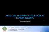 ANALISIS DINAMIK STRUKTUR & TEKNIK GEMPA · SNI 1726:2012 Tatacara Perencanaan Ketahanan Gempa untuk Struktur Bangunan Gedung dan Non-Gedung