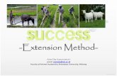 -Extension Method- - fapetub14.files.wordpress.com€¦ · Metode Penyuluhan adalah cara/teknik penyampaian materi penyuluhan oleh penyuluh ... • Umpan balik dari petani kurang