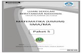 MATEMATIKA (UMUM) SMA/MA Paket 5 · 2 USBN 2017/2018 ©Hak Cipta pada Dinas Pendidikan Provinsi Jawa Barat DOKUMEN NEGARA MATEMATIKA UMUM SMA/MA