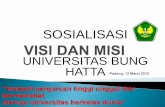 SOSIALISASI - Universitas Bung Hatta · Visi merupakan gambaran tentang masa depan yang diharapkan untuk dicapai, ... tahun 2033 dengan ... kompetensi berdasarkan Kerangka Kualifikasi