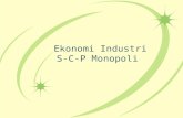 Ekonomi Industri 1 - akhmad ali yunus | Semakin … · PPT file · Web view2013-06-26 · Ekonomi Industri S-C-P Monopoli P q = Q c MC AC permintaan MR Q2* P2* Qm* Pm* DWLm = (b/2)Q2