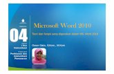 Microsoft Word 2010 - modul.mercubuana.ac.idGata+... · Mulai dari bekerja secara cepat dan ... atau symbol cukup dengan menekan tombol di keyboard. ... dokumen Anda dengan klik tab