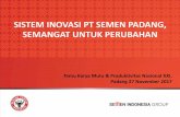 SISTEM INOVASI PT SEMEN PADANG, SEMANGAT …wkm-ind.co.id/wp-content/uploads/2018/01/8.-Forum-Manajemen-Hari... · • Presentasi. Inovasi terdaftar 2009 - 2017. Beberapa inovasi