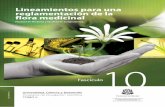 Lineamientos para una reglamentación de la flora … · para reglamentar la flora medicinal colombiana. En segundo lugar, ha de ser una incuestionable exigencia ética el cuidado