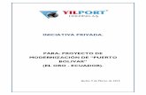 INICIATIVA PRIVADA. PARA: PROYECTO DE … · iniciativa privada. para: proyecto de modernizaciÓn de “puerto bolivar” (el oro - ecuador). quito, 9 de marzo de 2015.