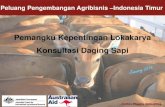 Pemangku Kepentingan Lokakarya Konsultasi Daging Sapi · sektor pertanian yang penting bagi masyarakat ... ulasan & iterasi dalam laporan Hasil – Laporan yang mendetail pada hampir