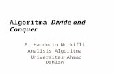 Algoritma Divide and Conquer - Dimensi pembelajaran | Just … · PPT file · Web view2010-04-03 · Penyelesaian dengan Algoritma Brute Force T(n) = (n – 1) + (n – 1 ... Algoritma