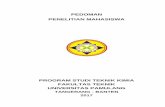 PEDOMAN PENELITIAN MAHASISWA - tekkim.unpam.ac.idtekkim.unpam.ac.id/wp-content/uploads/2017/06/PEDOMAN-PENELITIAN... · Pedoman Penulisan Proposal dan Laporan Penelitian Program Studi