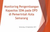 Monitoring Pengembangan Kapasitas SDM pada OPD di ...bkpp.semarangkota.go.id/storage/app/media/uploaded-files/Monitoring... · Semarang Semarang, 22 September 2017. LATAR BELAKANG