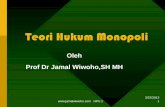 Teori Hukum Monopoli - jamalwiwoho.comjamalwiwoho.com/wp-content/uploads/2012/03/Teori-Hk-Monopoli-2.pdf · HPU 2 Mekanisme Pasar-Adam Smith •Dasar pemikiran bhw campur tangan Pemerintah