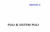 PULI & SISTEM PULI - Staff Official Site Unilastaff.unila.ac.id/suudi74/files/2012/09/MATERI-3-puli-dan-sistem... · Puli tetap (fixed pulley): ... dipasang pada poros IV dengan jari-jari