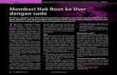 sudo Memberi Hak Root ke User dengan sudoftp.gunadarma.ac.id/pub/linux/magazine/infolinux/Tahun 2005/PDF... · gangguan keamanan. Bahwa setiap user disarankan untuk login sebagai