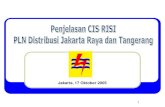 Jakarta, 17 Oktober 2005 - eddiews.files.wordpress.com · Latar Belakang Mengapa PLN Memerlukan CIS RISI 1. PLN DISJAYA sebagai unit usaha dengan jumlah pelanggan sebesar 10% dari