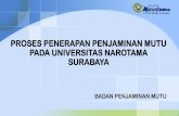PROSES PENERAPAN PENJAMINAN MUTU PADA …pjm.ub.ac.id/.../2014/...Mutu-di-UNNAR-Surabaya-Hermien-Tridayanti.pdf · Manager on duty report (harian). 2. Gugus Kendali Mutu (awal, tengah