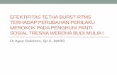EFEKTIFITAS TETHA BURST RTMS TERHADAP PERUBAHAN …ictoh-tcscindonesia.com/wp-content/uploads/2014/06/PPT-ITC.pdf · TERHADAP PERUBAHAN PERILAKU MEROKOK PADA PENGHUNI PANTI SOSIAL