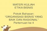 MATERI KULIAH ETIKA BISNIS Pokok Bahasan - Blog Dosendosen.stiepena.ac.id/.../2017/02/...BISNIS-YANG-BAIK-DAN-RASIONAL.pdf · BeberapaIndikatorOrganisasi Bisnis yang Baik dan Rasional