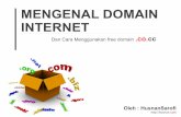 MENGENAL DOMAIN INTERNET - XI/Sem. Ganjil/Presentasi 03... · PDF fileMengenal domain internet dan cara menggunakan domain CO.CC Pengertian Nama Domain Agar komunikasi dapat dilakukan