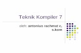 Teknik Kompiler 1 - lecturer.ukdw.ac.idlecturer.ukdw.ac.id/anton/download/KOMPILER-Modul7.pdf · Produksi Unit (Tunggal) z Produksi unit adalah produksi dimana ruas kiri dan kanan