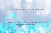 Direktorat Kemitraan dan Inkubator Bisnis Universitas ...si.fst.uinjkt.ac.id/prodi/wp-content/uploads/2016/03/2.1.Penerapan...Dasar Hukum HKI di Indonesia • Undang-undang Nomor 7/1994
