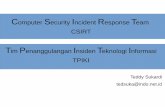 CSIRT · tedsuka@indo.net.id. Dasar Pemikiran ... Elemen Infrastruktur Jaringan (r outer, DNS, mail-server)