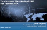 Tren Serangan Siber Nasional 2016 Dan Prediksi 2017 · dan perangkat lainnya yang terkoneksi ke Internet atau memiliki IP Address dan kurangnya pemahaman ... •Mendapatkan info CC