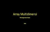 Array Multidimensi - · PDF file•Contoh: myArray adalah array 2 dimensi yang digambarkan mempunyai b baris c kolom ... Beberapa Hal Tentang Array •Salah satu yang membedakan C/C++