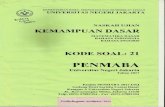 findarhosyana.files.wordpress.com · BAHASA INDONESIA BAHASA INGGRIS KODE SOAL: 21 PENMABA Universitas Negeri Jakarta Tahun 2017 ... Halaman 2 dari IS 2017/2018 . 10. Il. 12. 13.