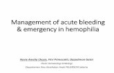 Emergency care in hemophilia - hemofilia.or.id Manado KEDARURATAN HEMOFILIA... · • deep hematoma • Perdarahan saluran kemih. Pemberian faktor pembekuan ... Keluhan utama: benjolan