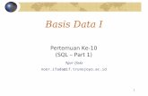 Basis Data I - Ifa's | My lecturing weblog Sub Pokok Bahasan Structured Query Language (SQL) Tipe Data Basisdata Tennis: CDM dan PDM Constraint Contoh Data Data Definition Language