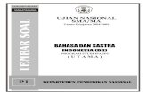 UJIAN NASIONAL SMA/MA - oyoth.files.wordpress.com fileujian nasional sma/ma tahun pelajaran 2004/2005 p1 bahasa dan sastra indonesia (d2) program studi ipa/ips ( u t a m a )