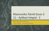 Matematika Teknik Dasar-2 Aplikasi Integral - 2sebrian.lecture.ub.ac.id/files/2017/05/11-Aplikasi-Integral-2.pdf · Dengan persamaan sebagai berikut 𝐸𝐾=1 2 ... Diperhatikan
