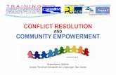 AND COMMUNITY EMPOWERMENT - crbom.orgcrbom.org/download/1536659018-Conflict.pdf · – perilaku seseorang dipengaruhi budaya hidup FAKTOR2 PENYEBAB KONFLIK kelompoknya Perbedaan kepentingan
