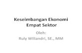 Keseimbangan Ekonomi Empat Sektor - Ruly Wiliandri · jasa di pasar produk dunia 2. Membeli dan menjual aset modal, seperti saham dan surat obligasi di ... Impor menyebabkan penurunan
