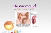 Hemoroid - kalpastikes.files.wordpress.com · Derajat I: Pembesaran hemoroid yang Cdak prolaps ke luar kanalis anus dan pada anoskopi terlihat hemoroid menonjol ke lumen anus. 2.