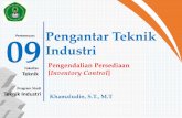 09 Pertemuan: Pengantar Teknik Industri - khamaludin.comkhamaludin.com/wp-content/uploads/2018/11/9-Pengantar-Teknik-Indus... · Bentuk Fisik Persediaan Raw material inventory adalah