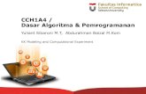 CCH1A4 / Dasar Algoritma & Pemrogramanan · Contoh 9.9 Buatlah program untuk menghitung jumlah mahasiswa yang nilainya di atas rata-rata. Misal data nilai dari beberapa mahasiswa