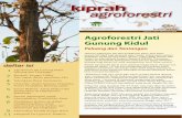 kiprah agroforestri · budidaya jati mengemukakan bahwa secara umum petani Gunung Kidul masih perlu mengintensifkan penerapan teknik ... ”Untuk memberi gambaran tentang pengelolaan