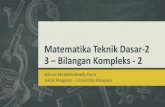 Matematika Teknik Dasar-2 3 Bilangan Kompleks - 2sebrian.lecture.ub.ac.id/files/2017/05/3-Bilangan-Kompleks-2.1.pdf · Teorema DeMoivre Dicoba untuk mencari akar pangkat tiga dari