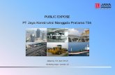 PUBLIC EXPOSE PT Jaya Konstruksi Manggala Pratama Tbkjayakonstruksi.com/assets/pengumuman_idx/Materi Publik Expose 2015.pdfBITUMEN UTAMA . 99 ,00 % 99 . JAYA TRADE . Pte LTD . Penyewaan