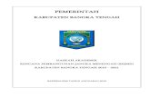 KABUPATEN BANGKA TENGAH - Beranda · pemerintah kabupaten bangka tengah naskah akademik rencana pembangunan jangka menengah (rpjmd) kabupaten bangka tengah 2016 – 2021 bappeda-spm